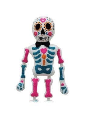 NWT Calaca Skeleton Pillow DOTD Sugar Skull Halloween Decoration Dia de Muertos